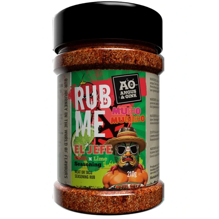 Angus&Oink (Rub Me) El Jefe Chilli X Lime Seasoning 210 Gram 3 Angus&Oink (Rub Me) El Jefe Chilli X Lime Seasoning 210 Gram
