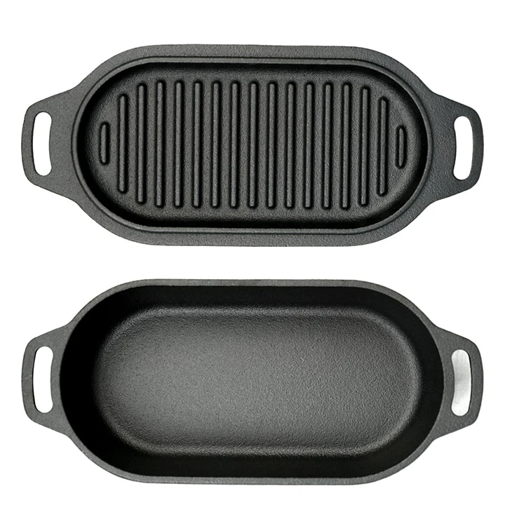 Valhal Outdoor Gietijzeren Dutch Oven Met Grill Deksel Ovaal 1 Liter 6 Valhal Outdoor Gietijzeren Dutch Oven Met Grill Deksel Ovaal 1 Liter - Afbeelding 4