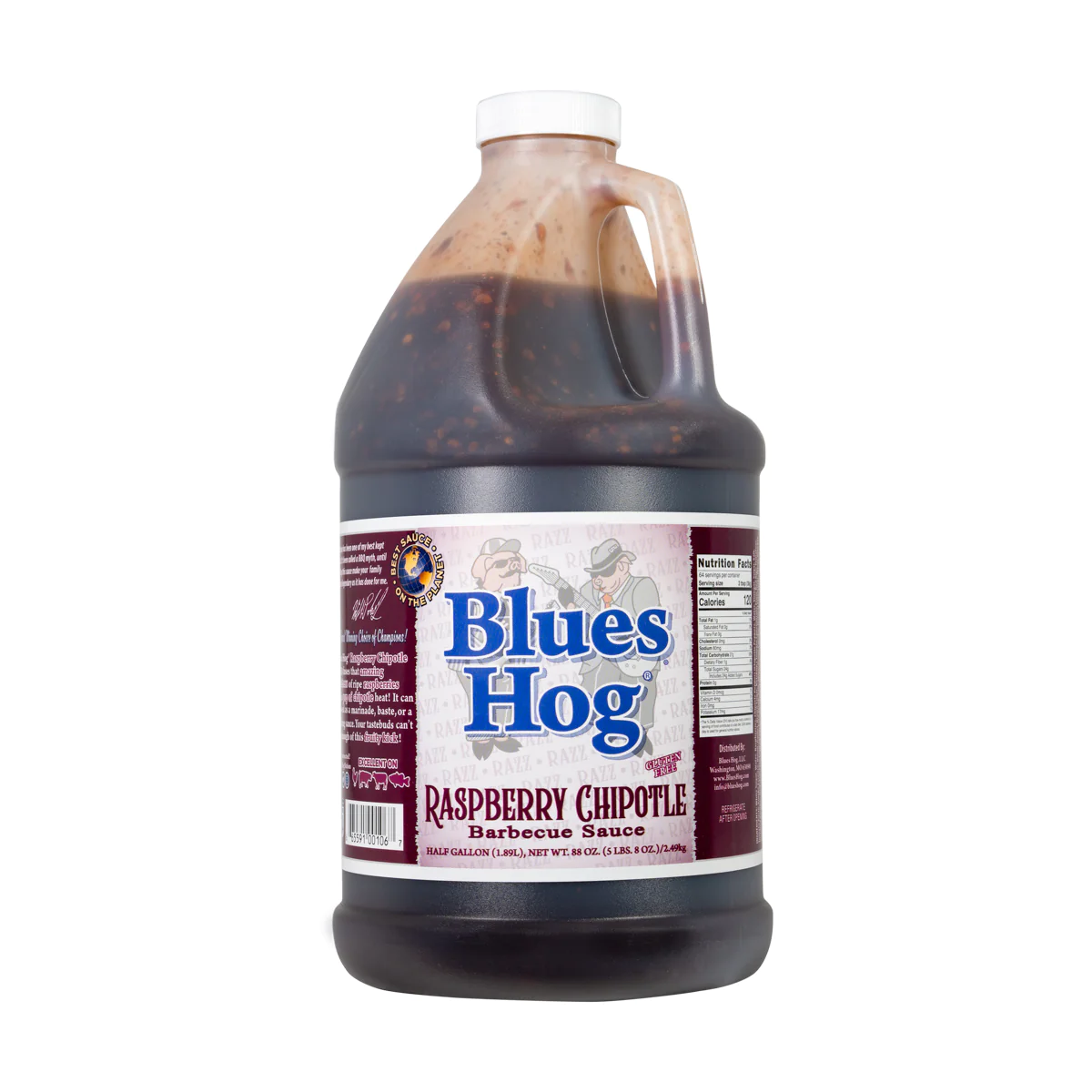 Blues Hog Raspberry Chipotle BBQ Sauce ½ Gallon 3 Blues Hog Raspberry Chipotle BBQ Sauce ½ Gallon